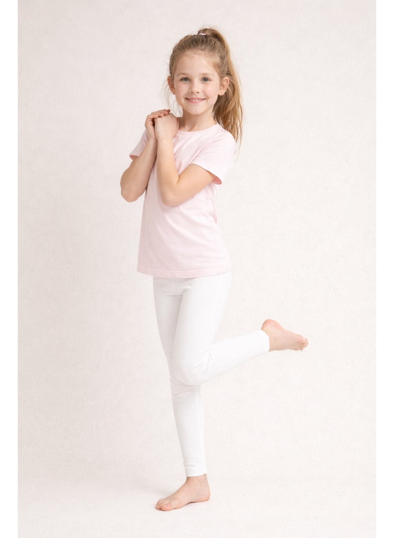 Perfectory Girls Cotton Leggings, Full Length, School Trousers, Breathable, Comfortable Fit, 3-14 Years - Image 2